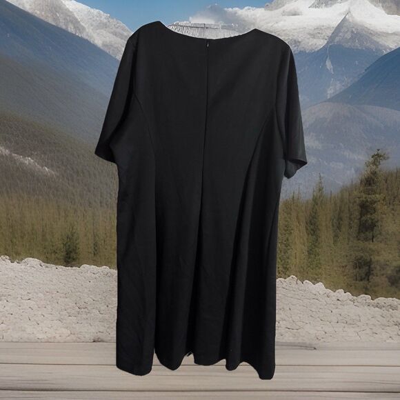 Chic Connected Apparel Plus Sz 20W Black & White Dress Knee Length  Floral BOHOO - Picture 3 of 5